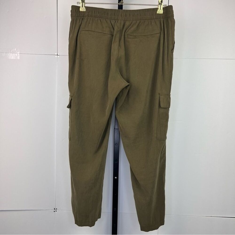 Old Navy Cargo Pants Women M Olive Green Drawstring Relaxed Ankle Utility Casual